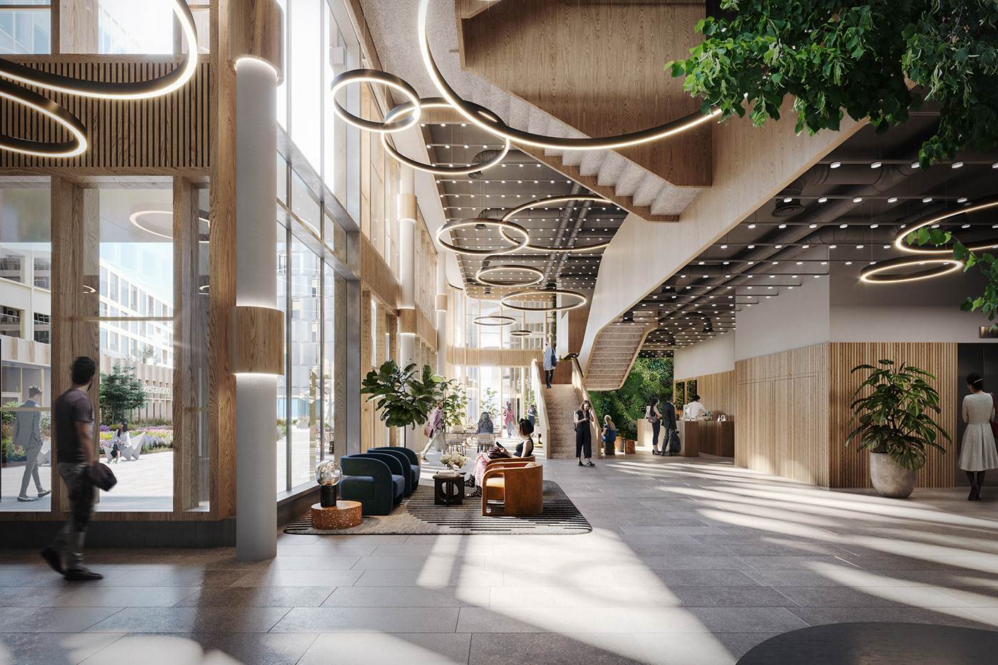 architecture CGI 3D visualization interior design  Office Stockholm Scandinavian design