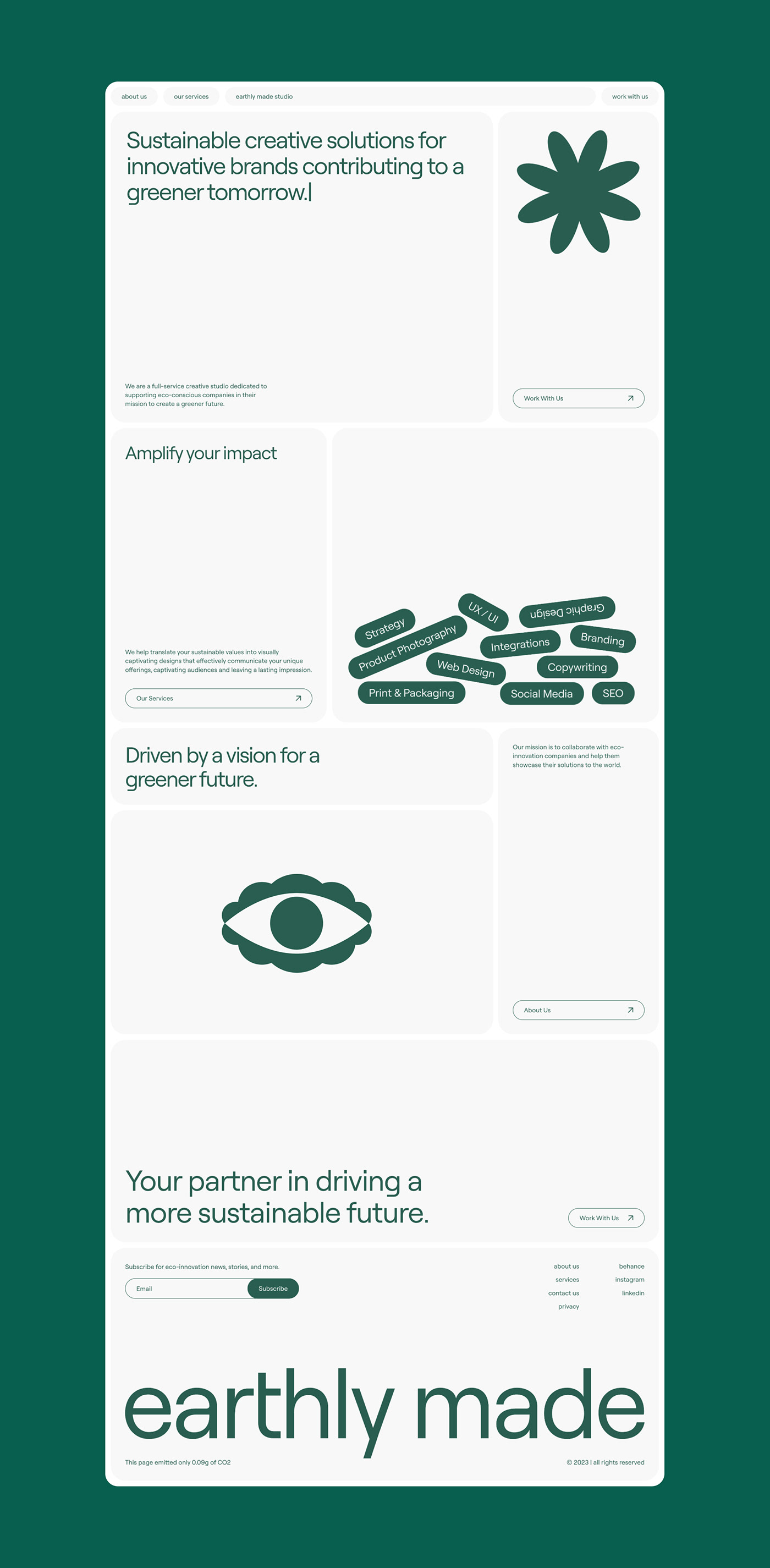 Web Design  UI/UX Website landing page Sustainability brand identity branding  visual identity Brand Design animation 