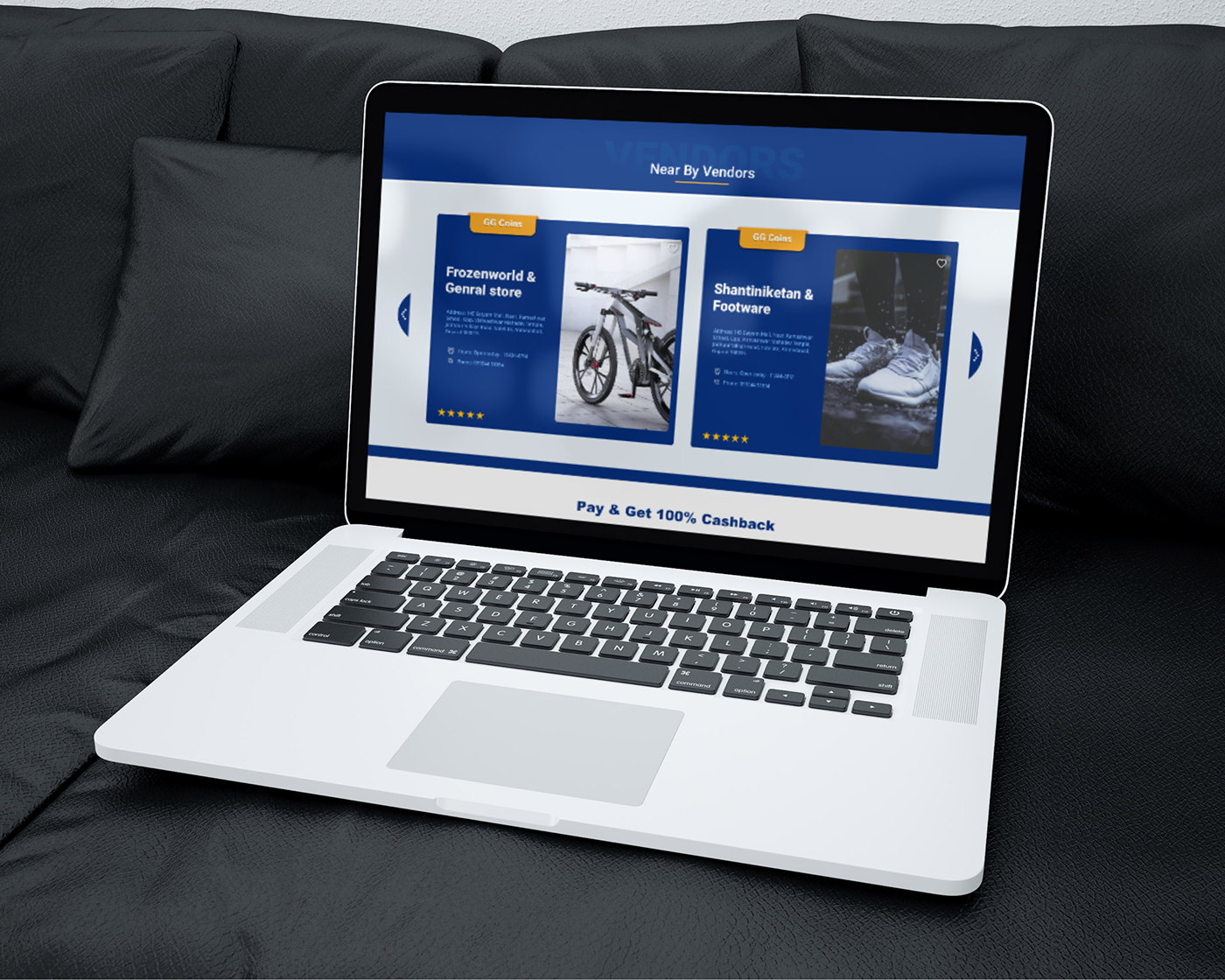 Keeps E COMMERCE Bicycle shoes UI ux flow landing page