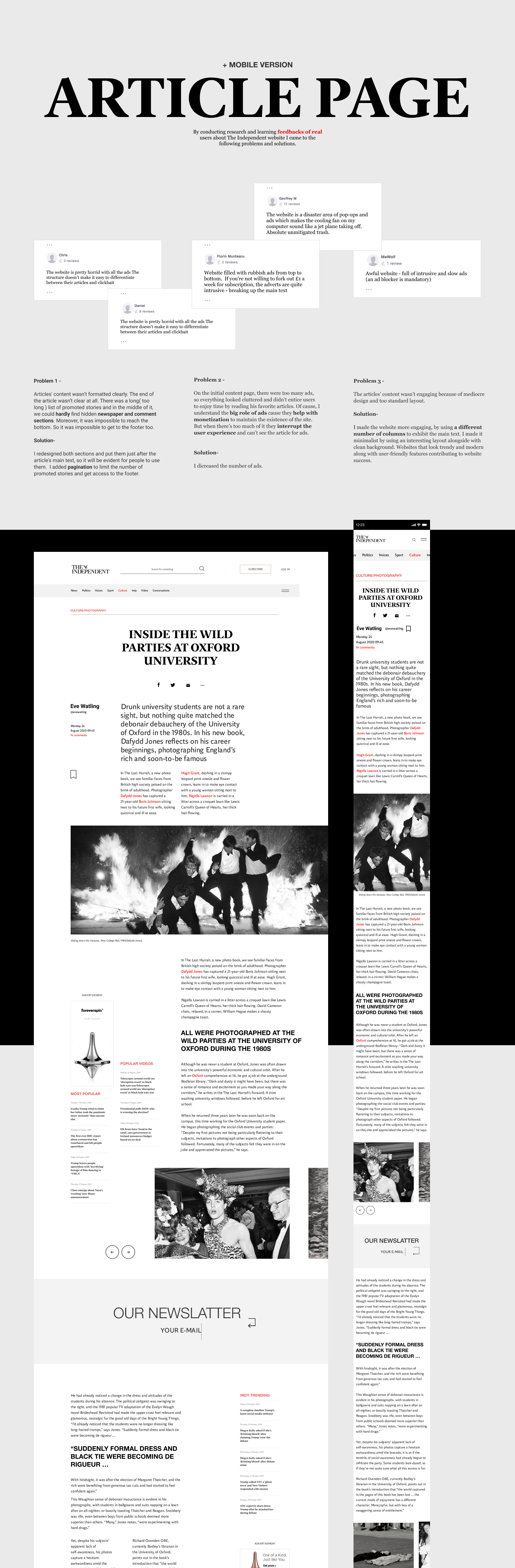 clean concept newspaper paper redesign social media ux uxui Web Design  news