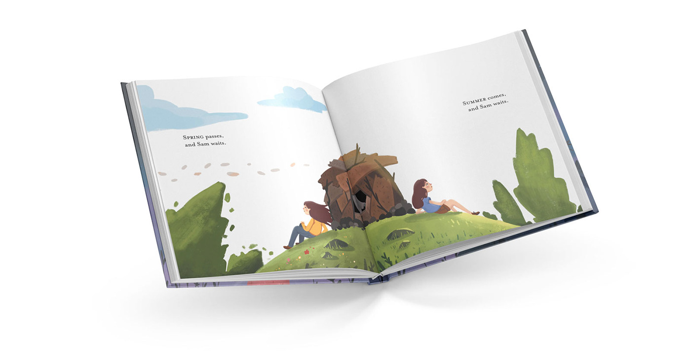 Picture book children's book forevergarden loss grief kidlit kidlitart