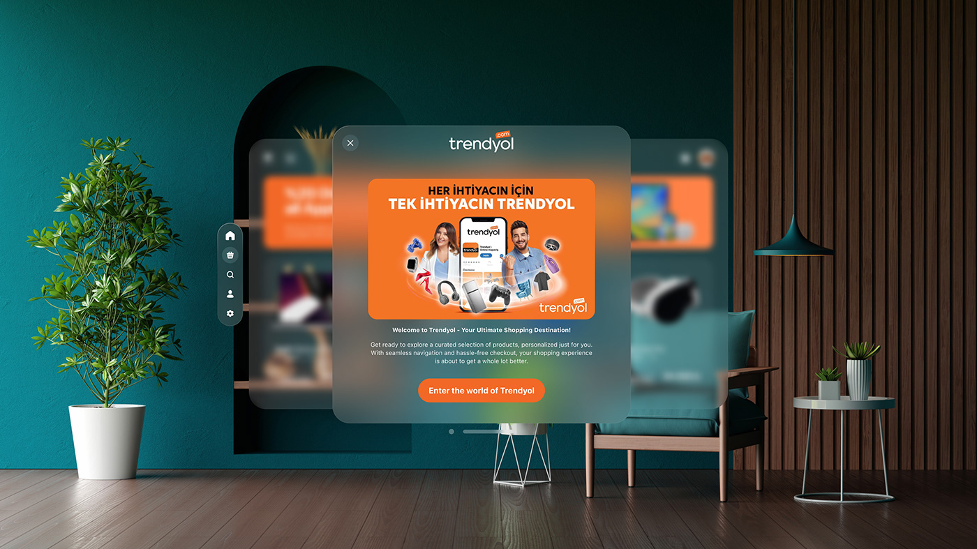 trendyol vision pro ui design Arayüz UI/UX app design user interface Experience vision pro ui