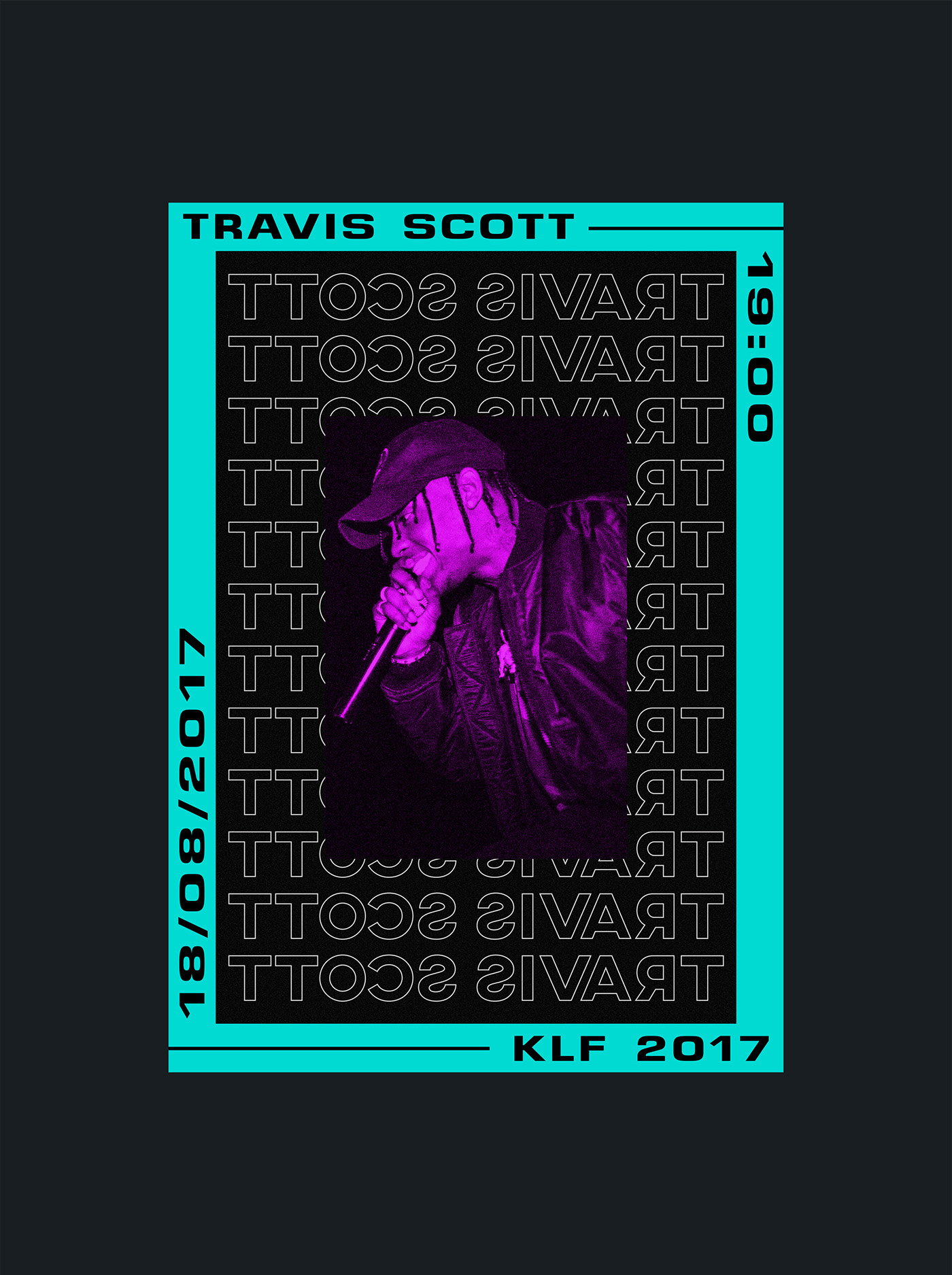 TRAVIS SCOTT poster concert concert poster rap festival graphics Music Festival astroworld rodeo