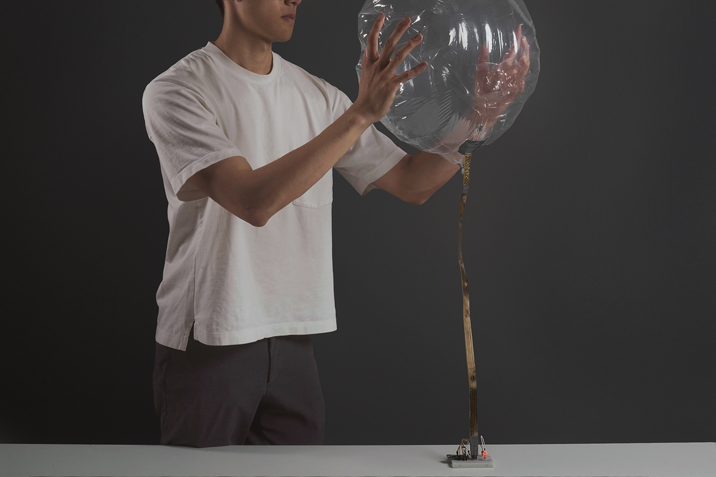 air electronic experimental inflatable interactive design phenumatics product design  soft electronics