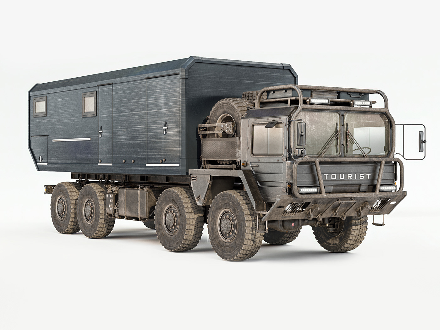 3dmodel 8x8 A1 Campervan german kat man Military Truck