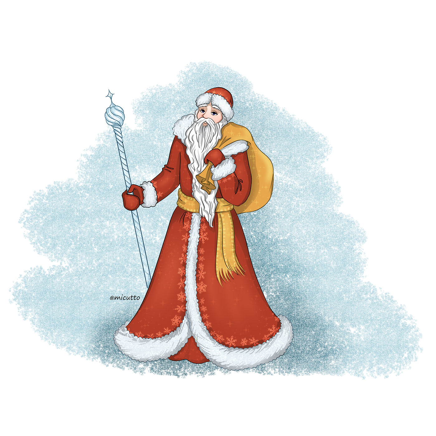 artwork Christmas digital illustration new year santa Merry Christmas card characters fantasy