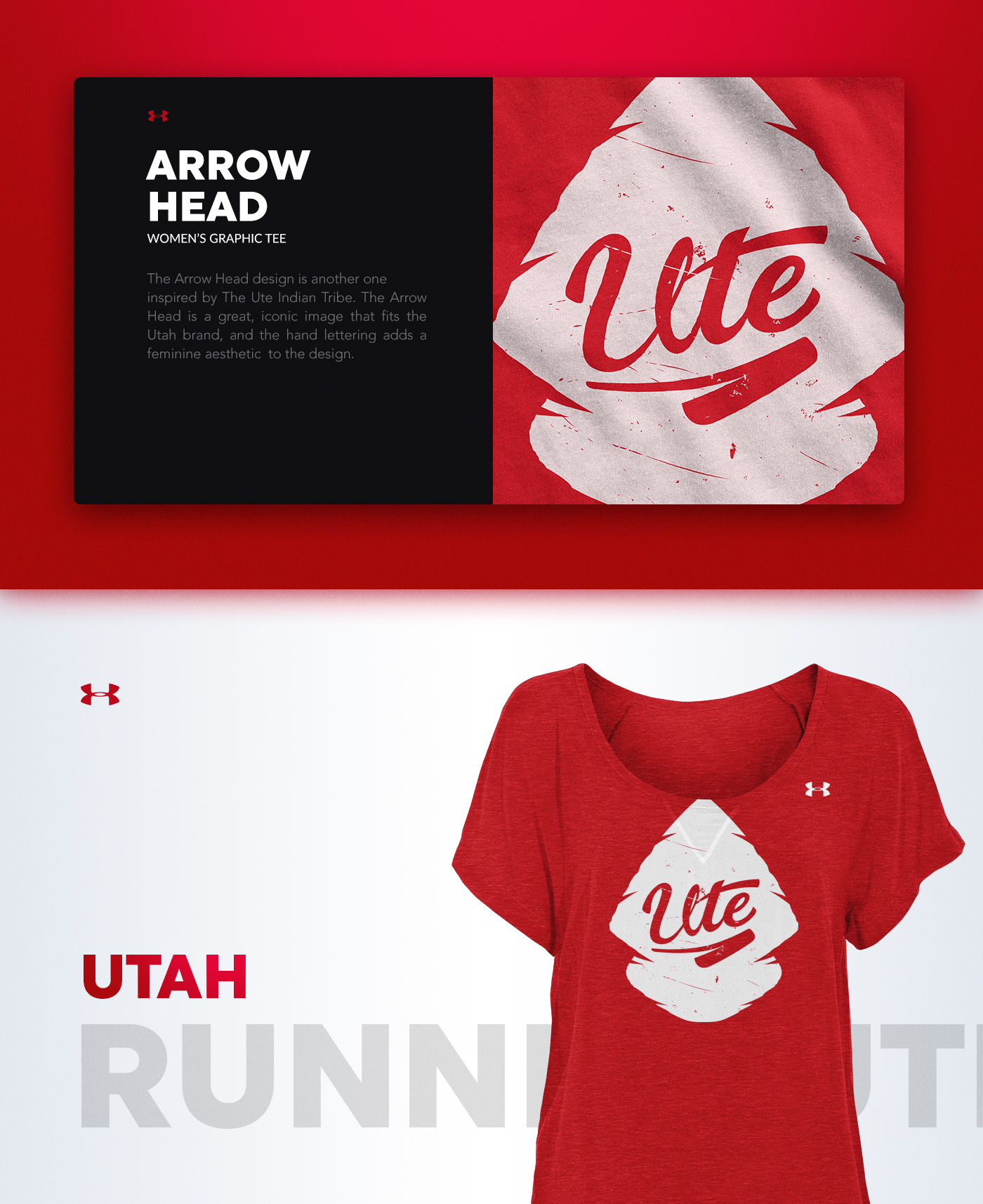 Under Armour Nike adidas utah utes college basketball football apparel T Shirt HAND LETTERING vintage indian native american sports