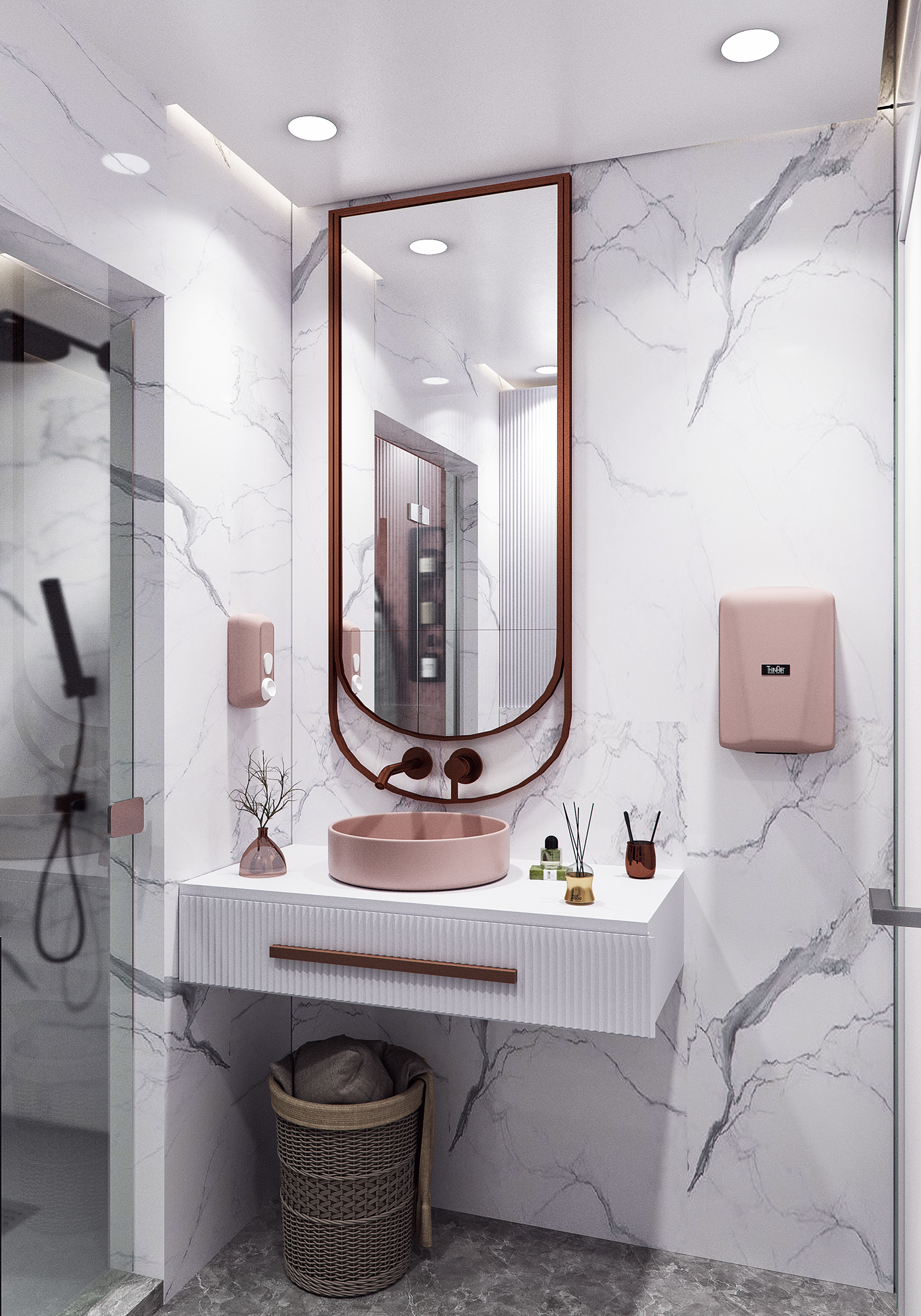bathroom modern 3ds max Render exterior visualization interior design  architecture 3D corona