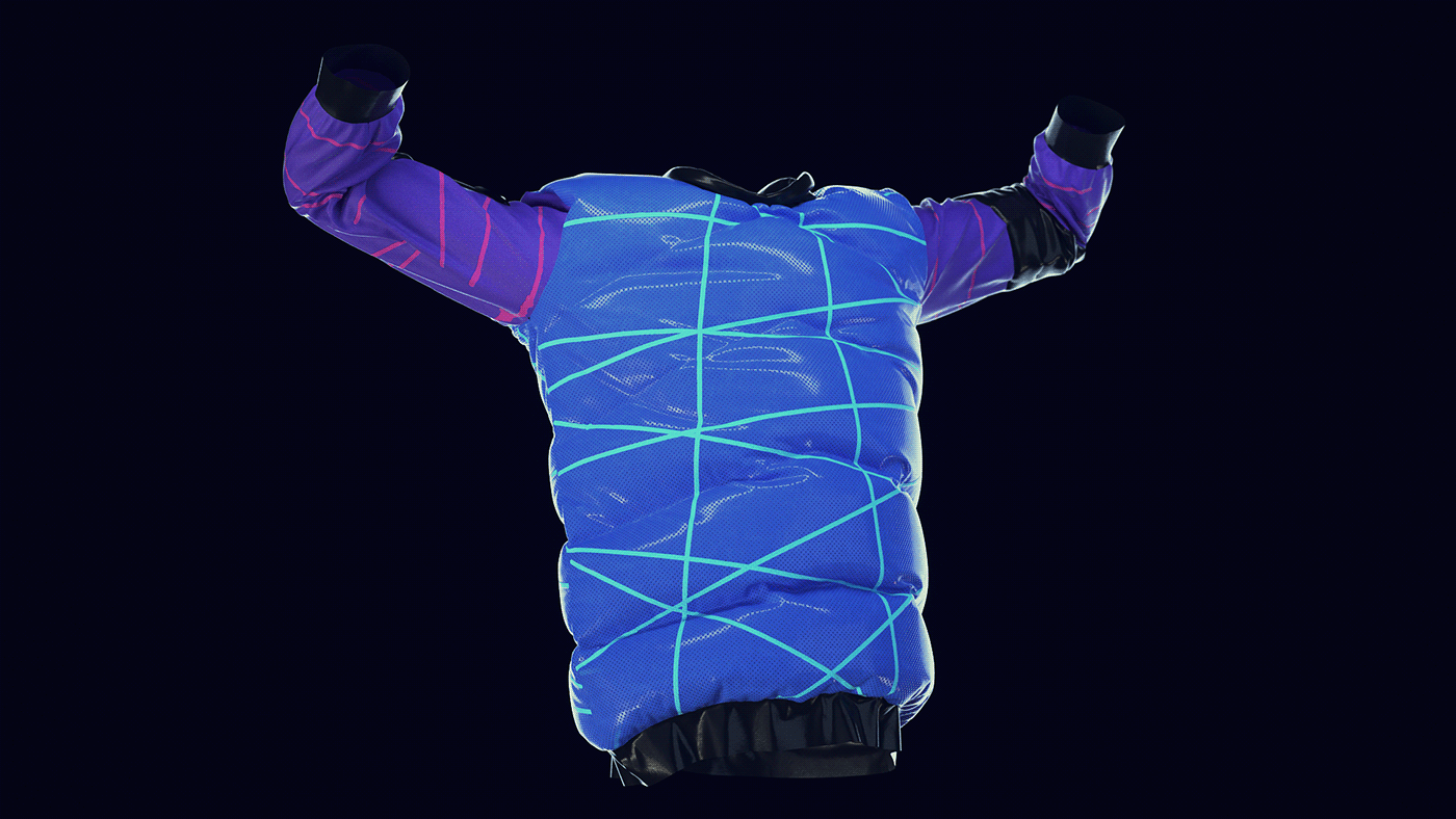 cinema4d cloth Cyberpunk garment hoodie marvelous designer octane