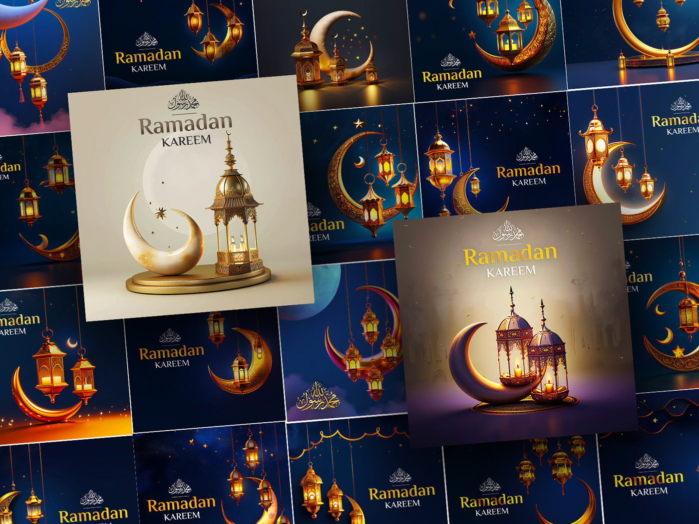 ramadan kareem greeting card social media post Web Banner Instagram Post banner ads