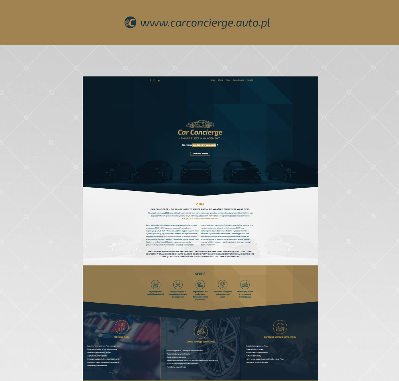 automotive   branding  car concierge fleet gold logo luxury management Webdesign