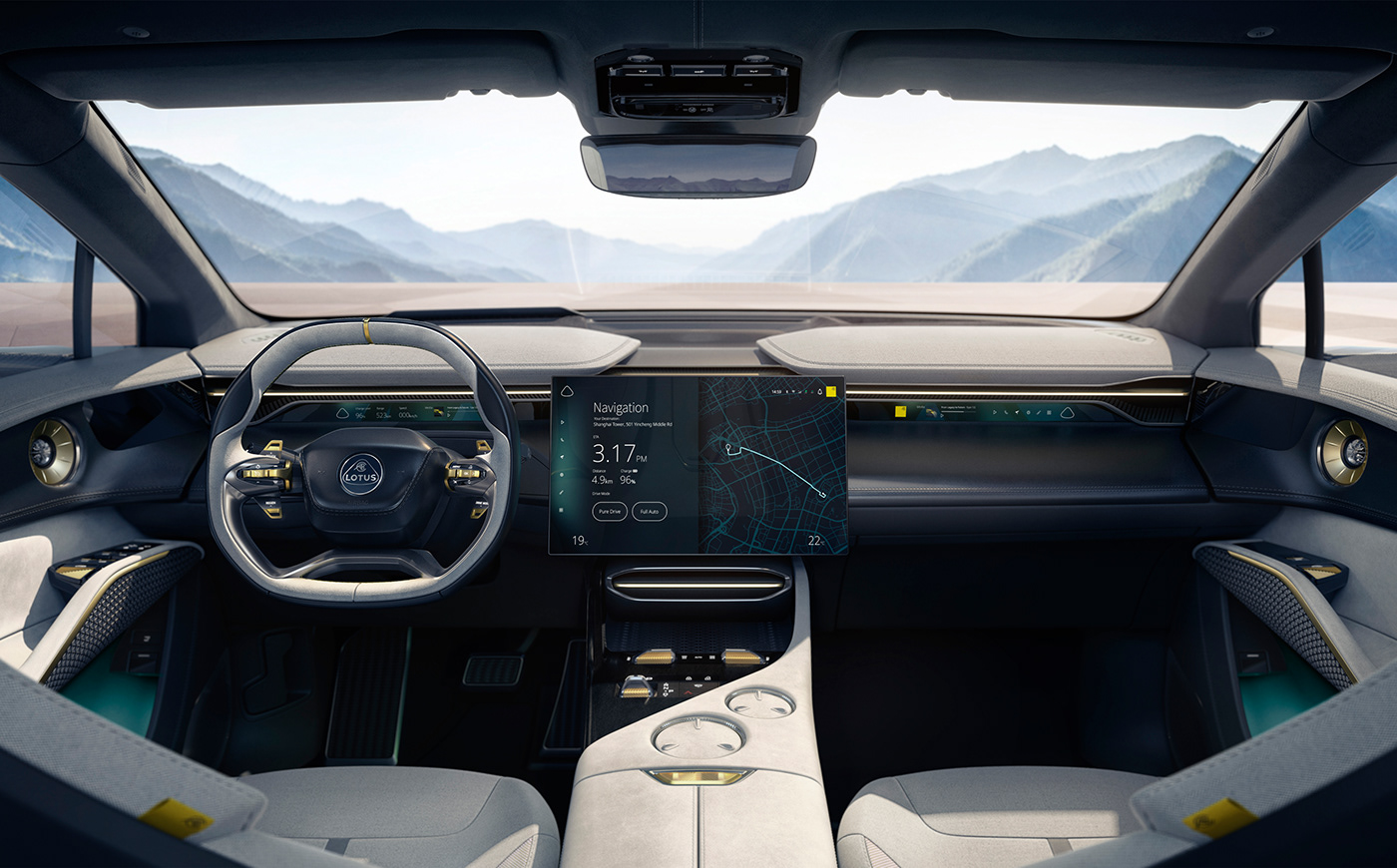 automotive   car design CGI eletre Lotus Maya retouch visualization vray
