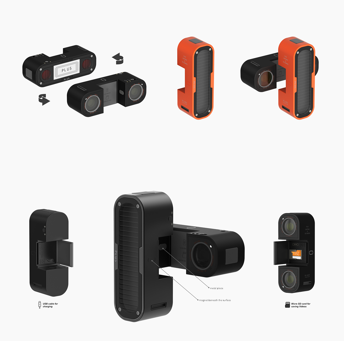 plus action camera 3d camera Bicycle lighting front lighting Rear LIghting Mount System 3d contents jeongdae kim