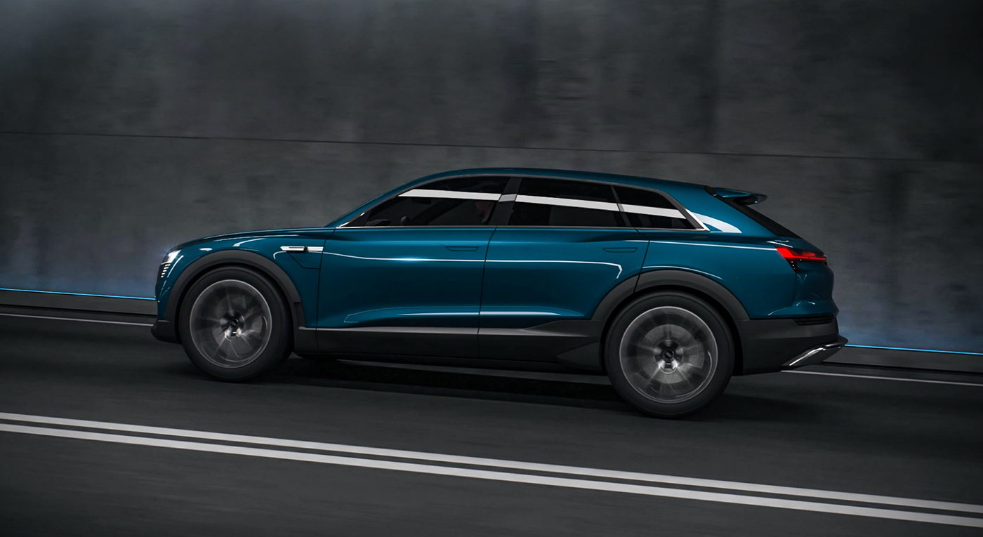 Audi e-tron quattro concept animation  vray Vrayforc4d c4d CGI Vedat Afuzi