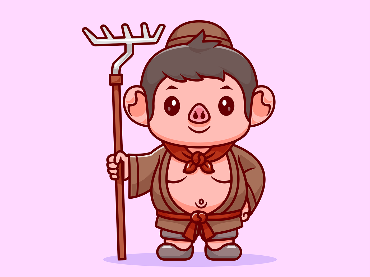 ILLUSTRATION  Icon logo Character cute movie animal Monkey king sun wukong sun go kong