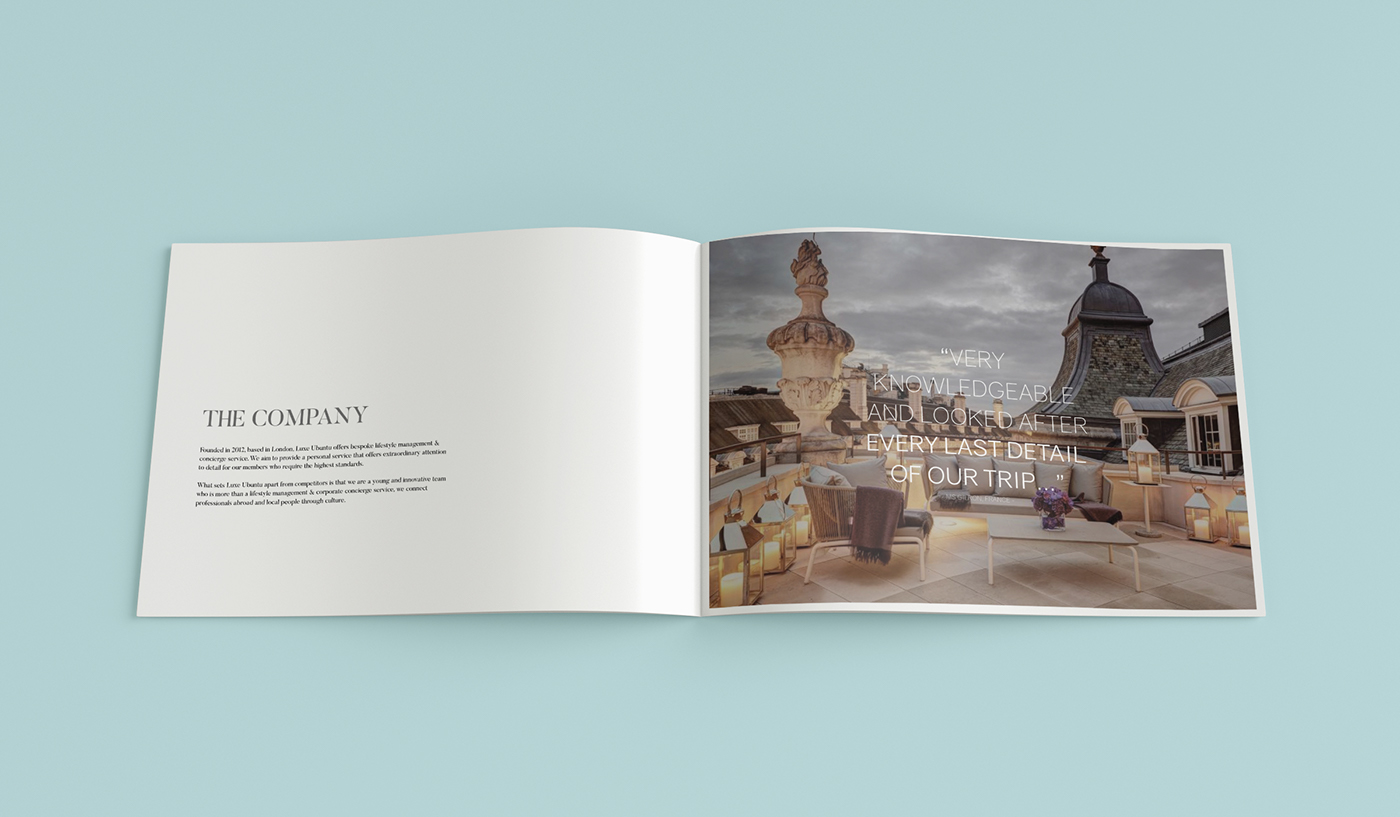brochure graphic design  graphics concierge luxury