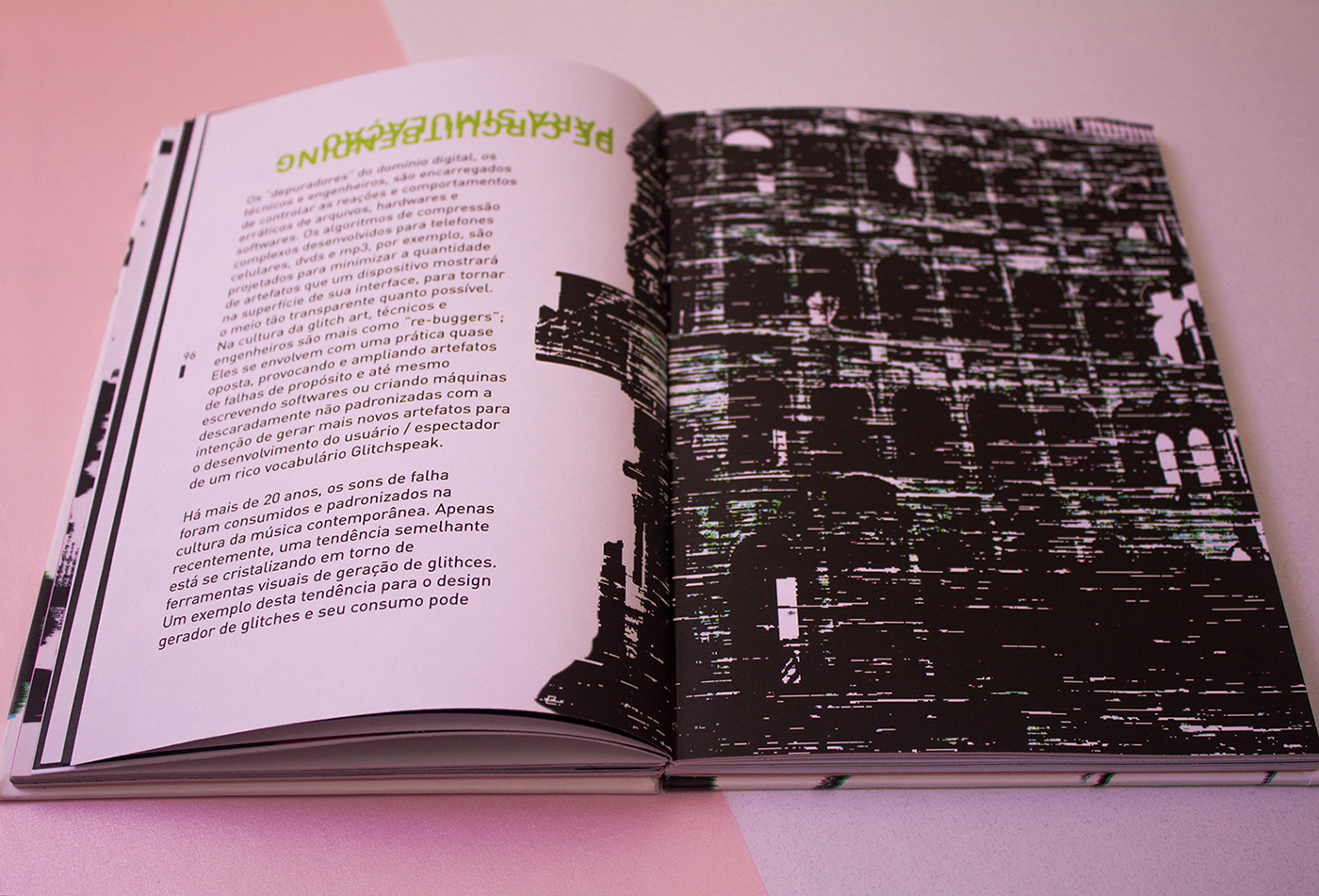 editorial book design Glitch glitch art error desconstruction Livro UEMG Prática Projetual