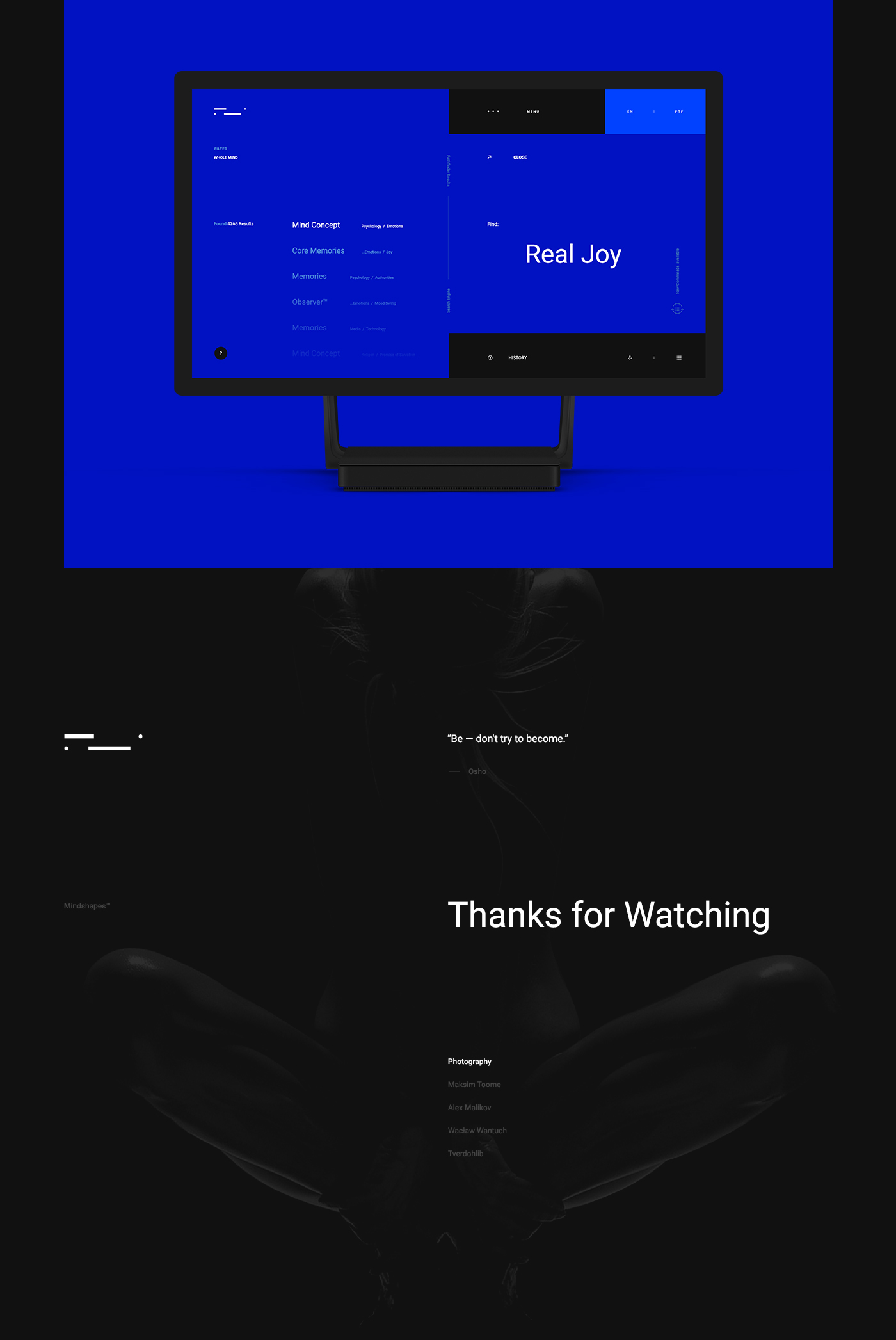 mindshapes mind concept Web design blue black Source influence psychology