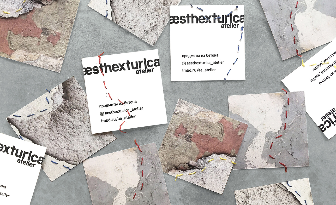 branding  concrete business card Packaging home decor texture brand identity logo Logo Design visual identity