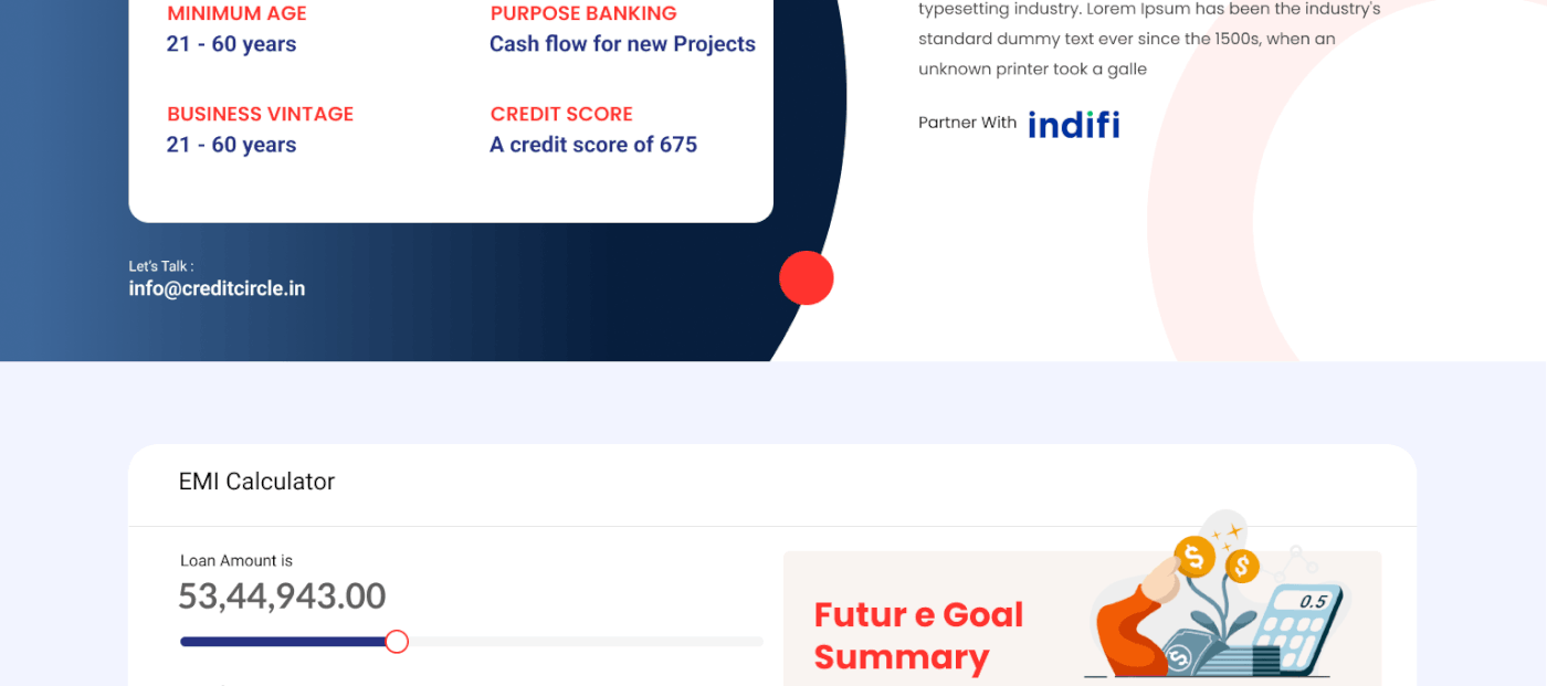 Website UI/UX finance