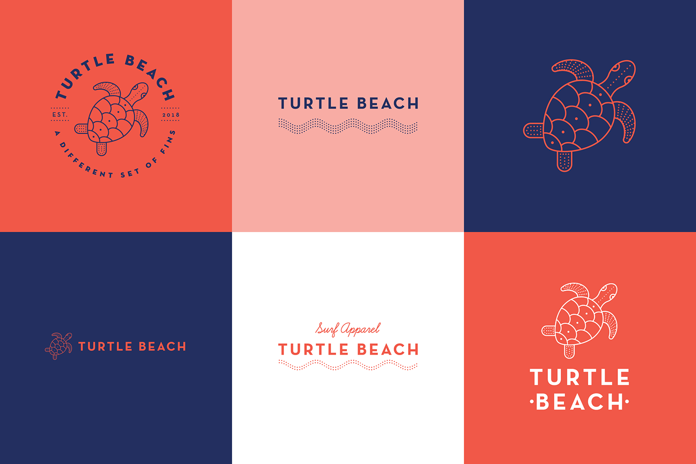 line logo brand identity Logo Design Turtle Surf sport Ocean pattern design  blue beach apparel