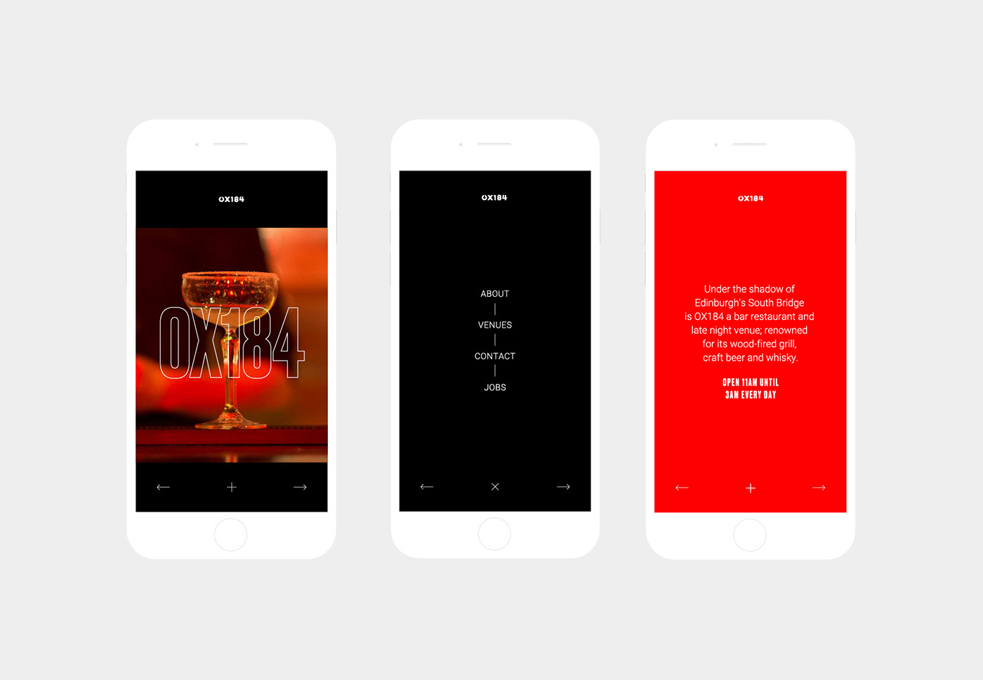 Website identity monogram typography   condensed red ArtDirection bar restaurant video