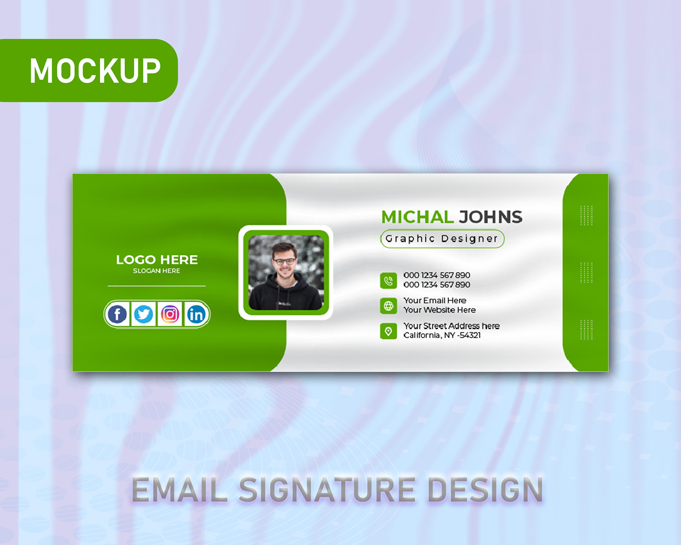 Email Design email signature design e-signature email signature modern Creative Design corporate marketing   adobe illustrator Email Signature Template
