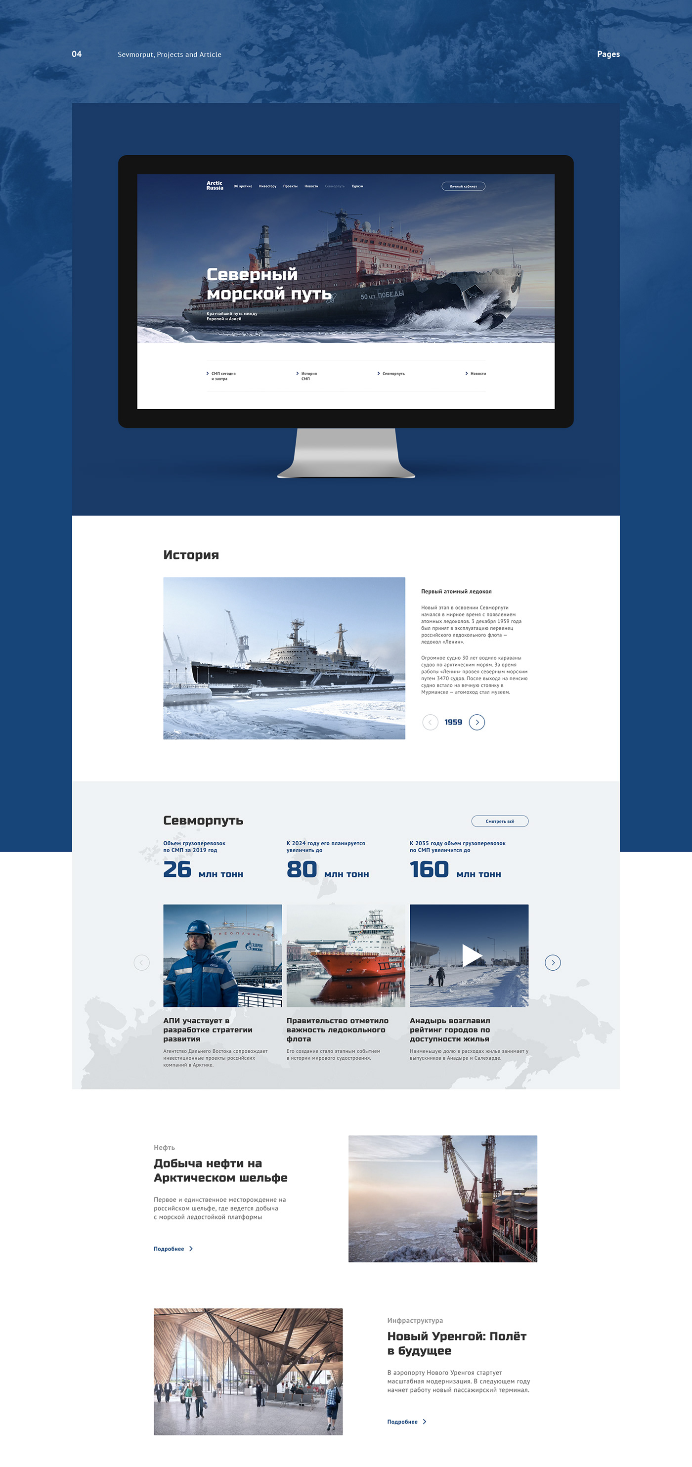 Arctic Interface photoshop Russia uiux Web Webdesign вебдизайн дизайн Арктика