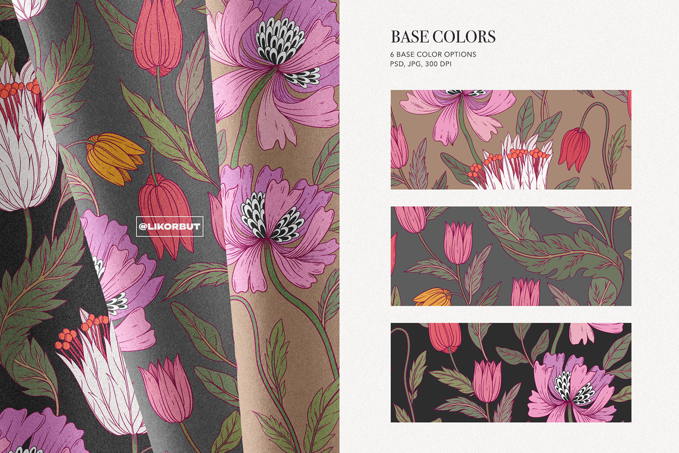 william morris floral pattern textile design  fabric design Surface Pattern