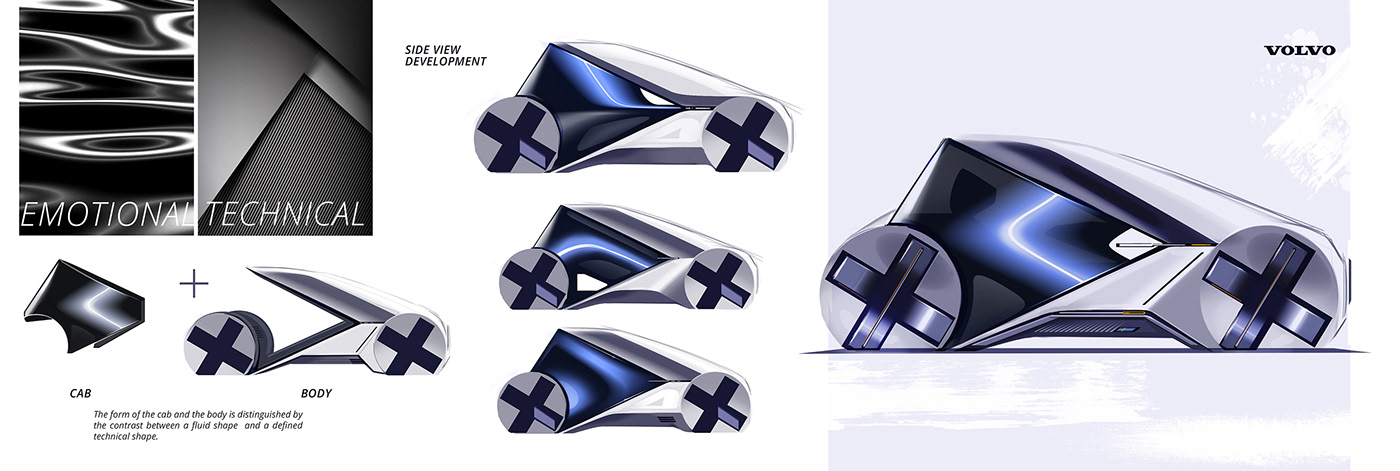 car design car sketch city car concept car rendering sketch Transportation Design Volvo