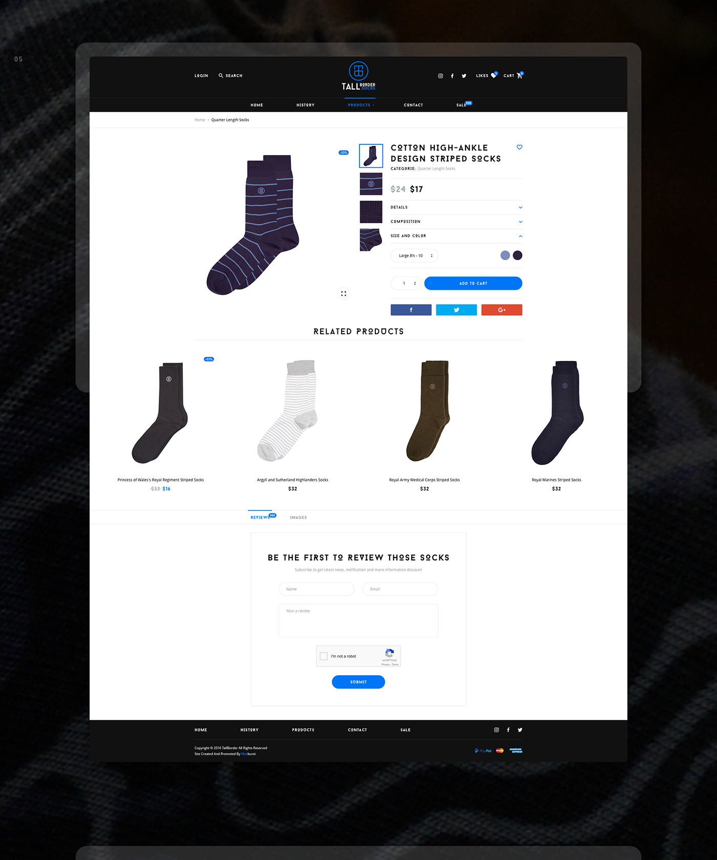 socks Web Design  ui design UX design after effects photoshop New York tall border
