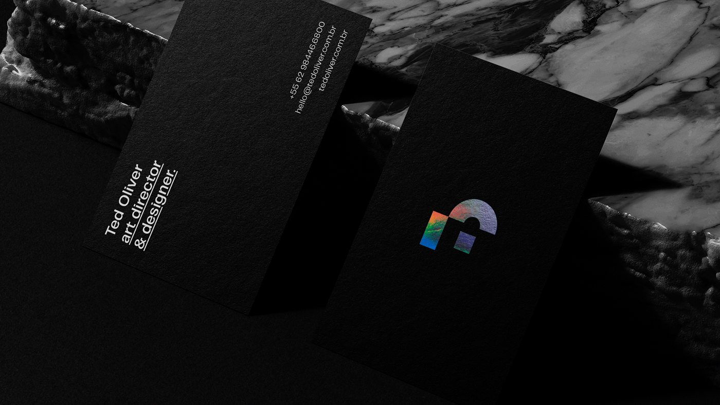 holographic branding  motion personal foil gradient holo logo ted oliver brand