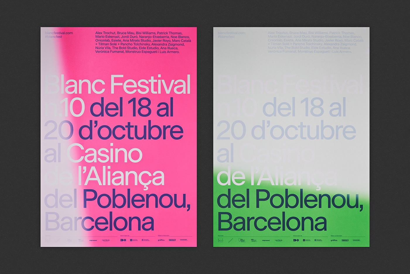 blanc festival graphicdesign fluor typography   barcelona forma