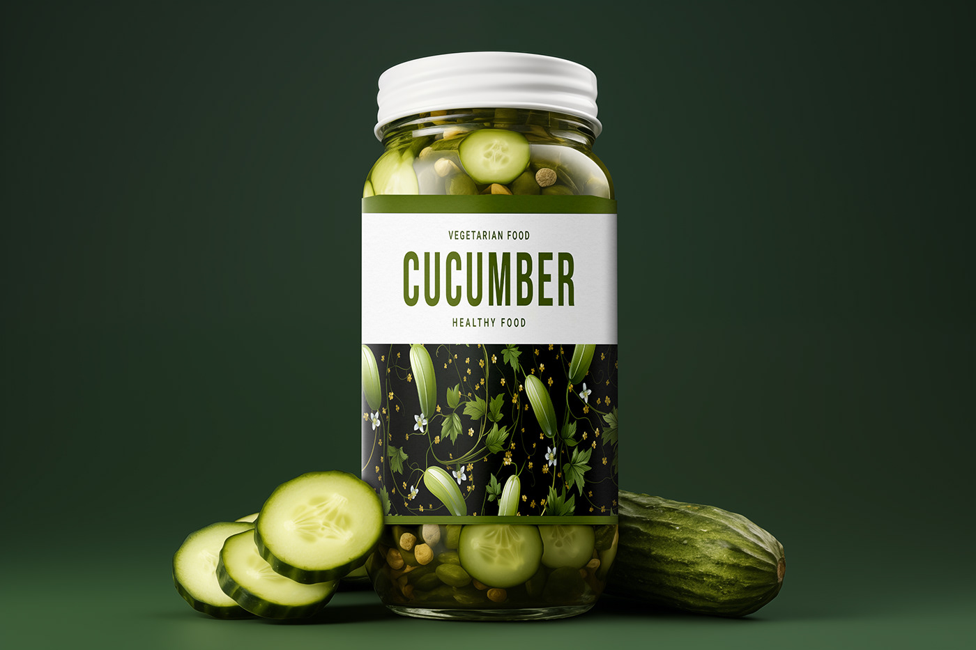 jar Label jar label label design brand identity cucumber Food Packaging Food Jar product packaging glass jar