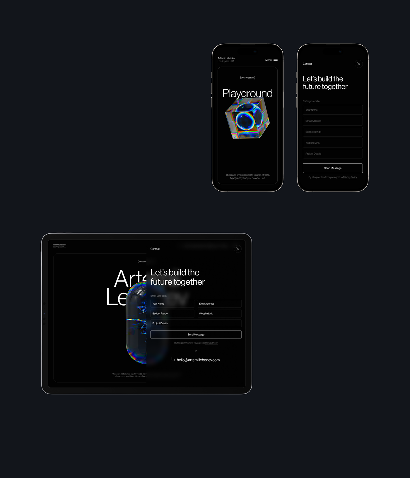 3D design Figma mobile motion UI/UX visual design Webflow Website