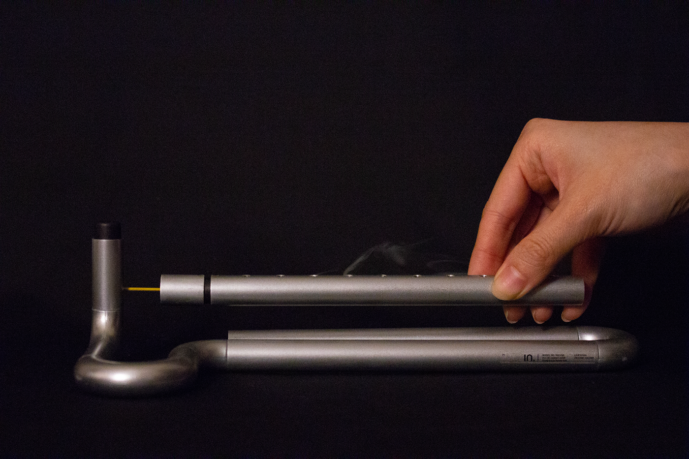 Incense minimal simple modeling chrome Mockup smoke magnet levitating concept