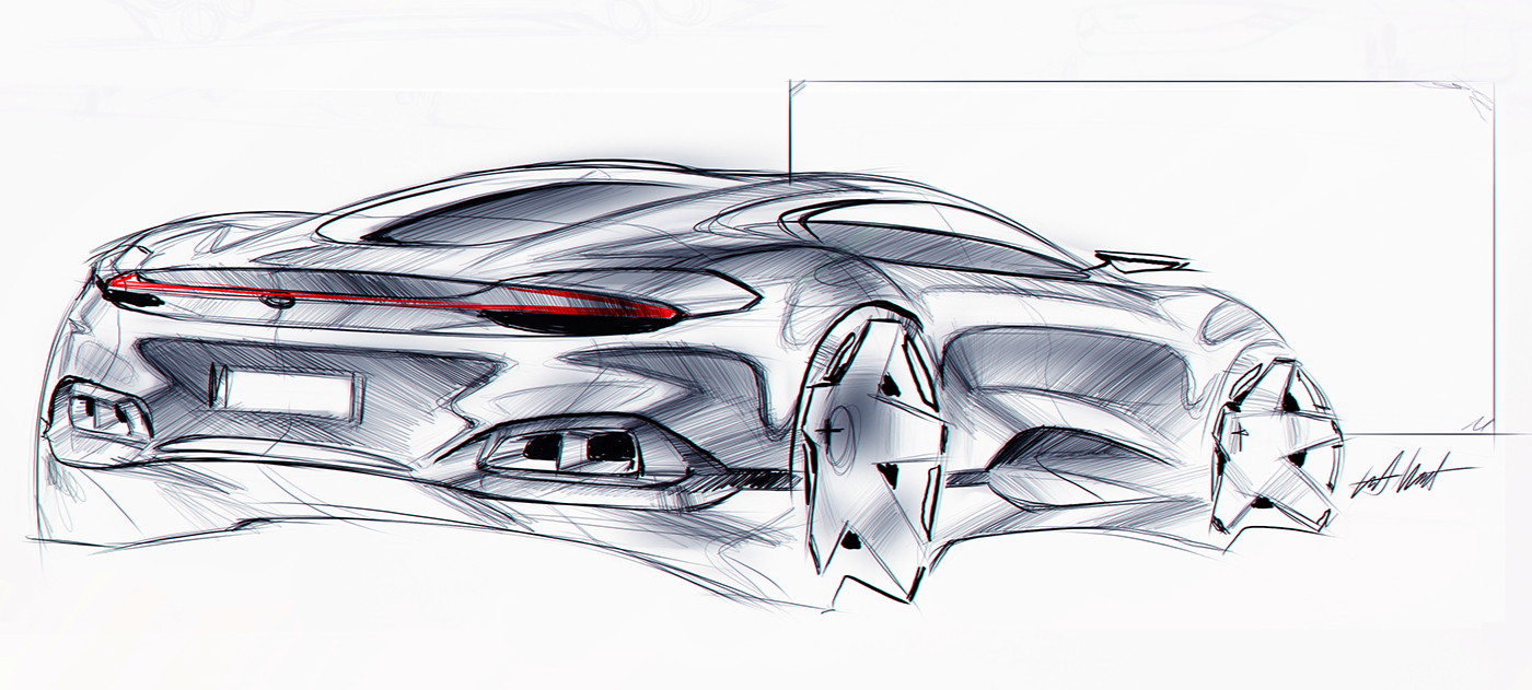 automotive   sketch Render car design FERRARI Formula1 f1
