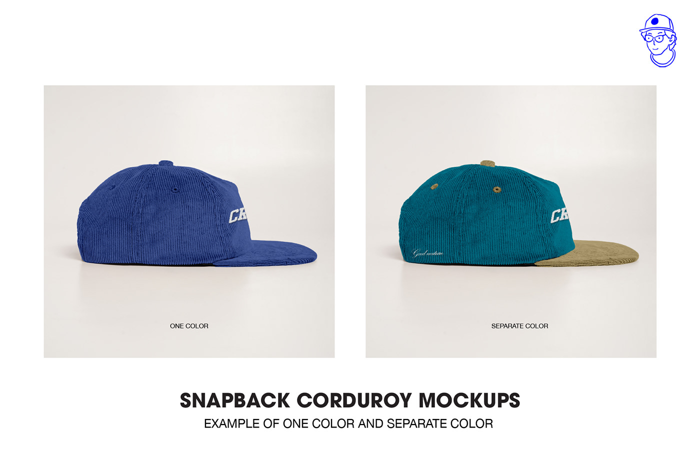 hat Fashion  Clothing streetwear apparel cap Mockup mockups corduroy fashion design