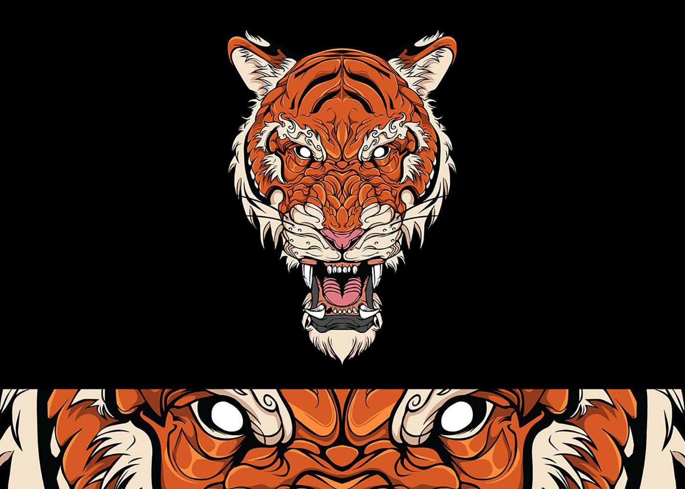 burger Clip Studio design ILLUSTRATION  lomi shirt tiger Tshirt Design wolf