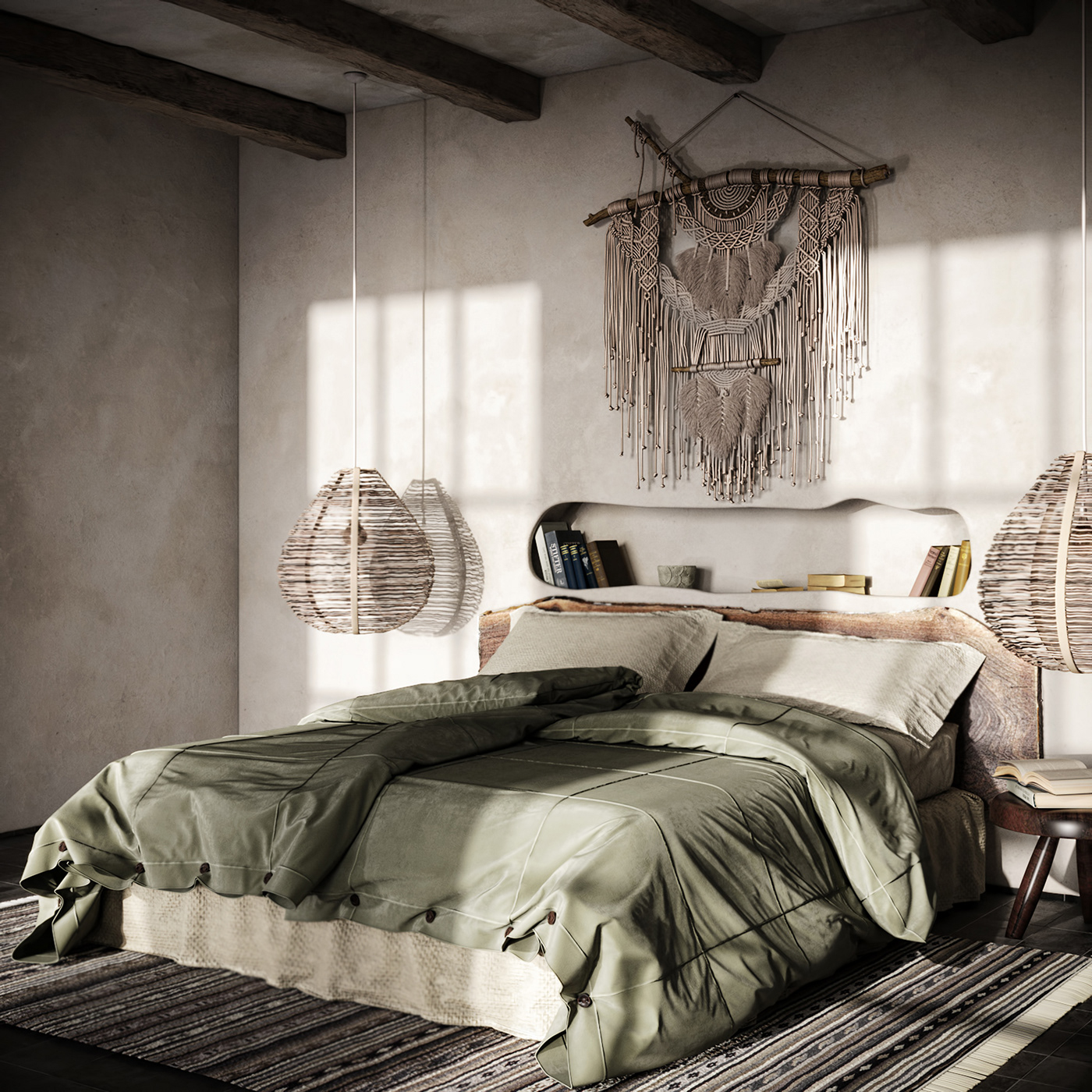 bedroom bedroomdesign California CoronaRender  design Render