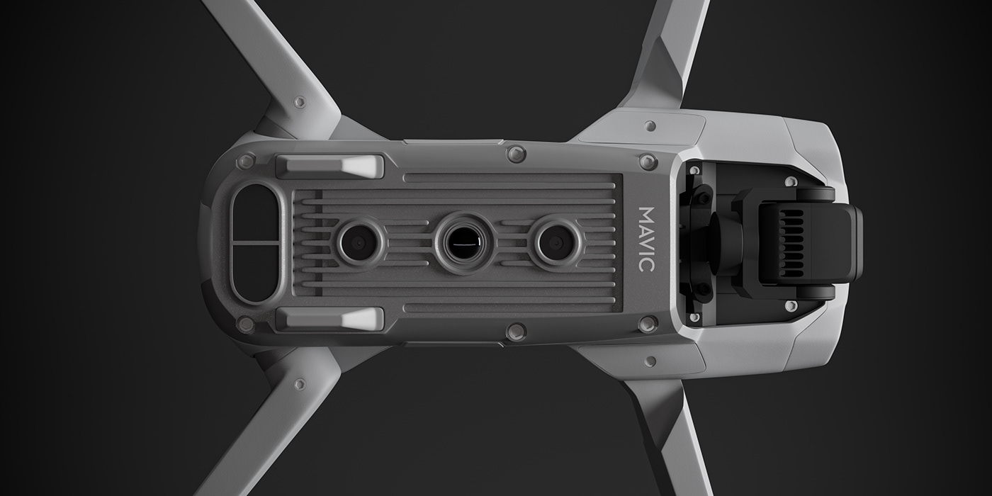 3D air camera DJI drone mavic model pro Render visual