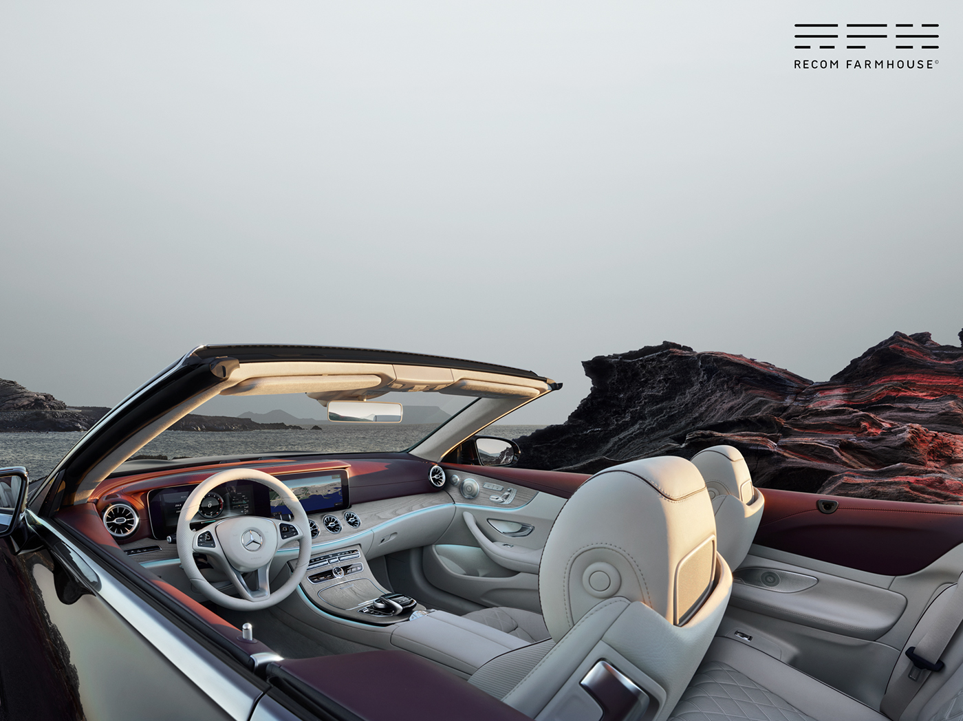 automotive   car convertible CGI cgi architecture abstract Landscape architecture volcanic mercedes