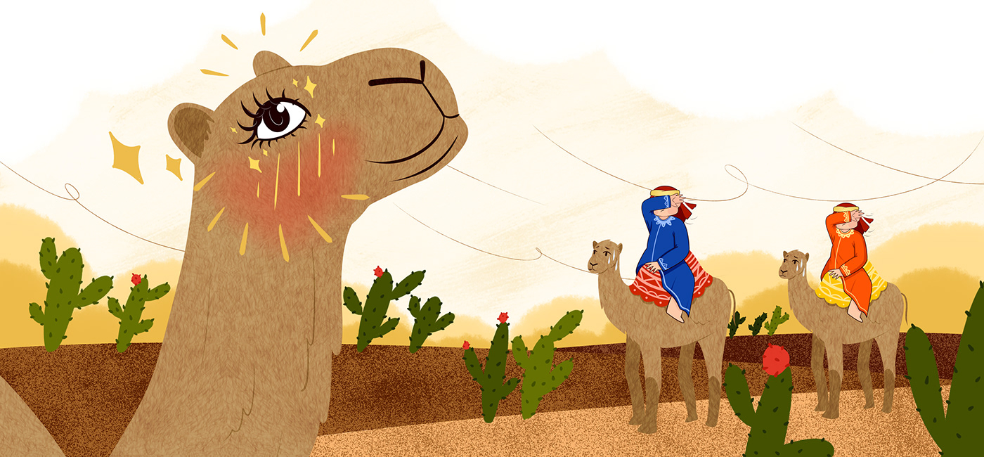 children's book children illustration children's illustration storybook Drawing  digital illustration Character design  camel