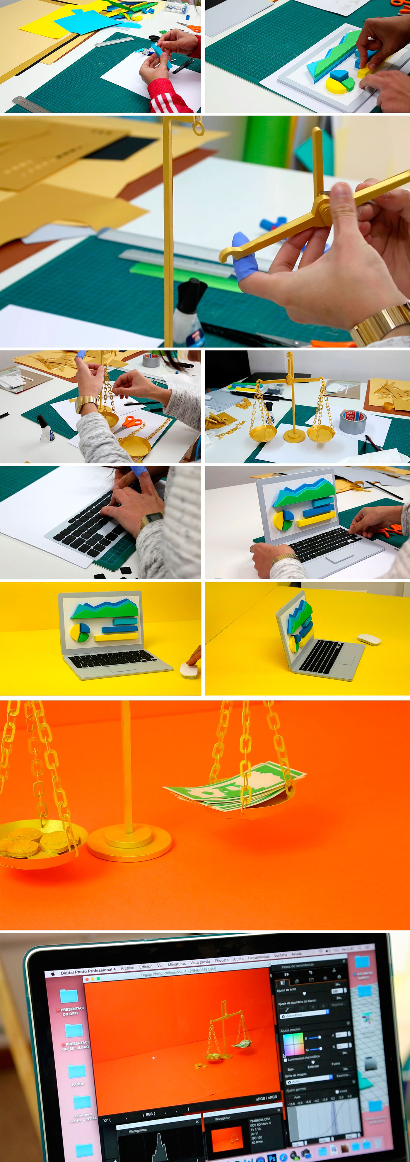 art direction papercrafts papercrafts handmade papercut set design  tactile visual set paper papier