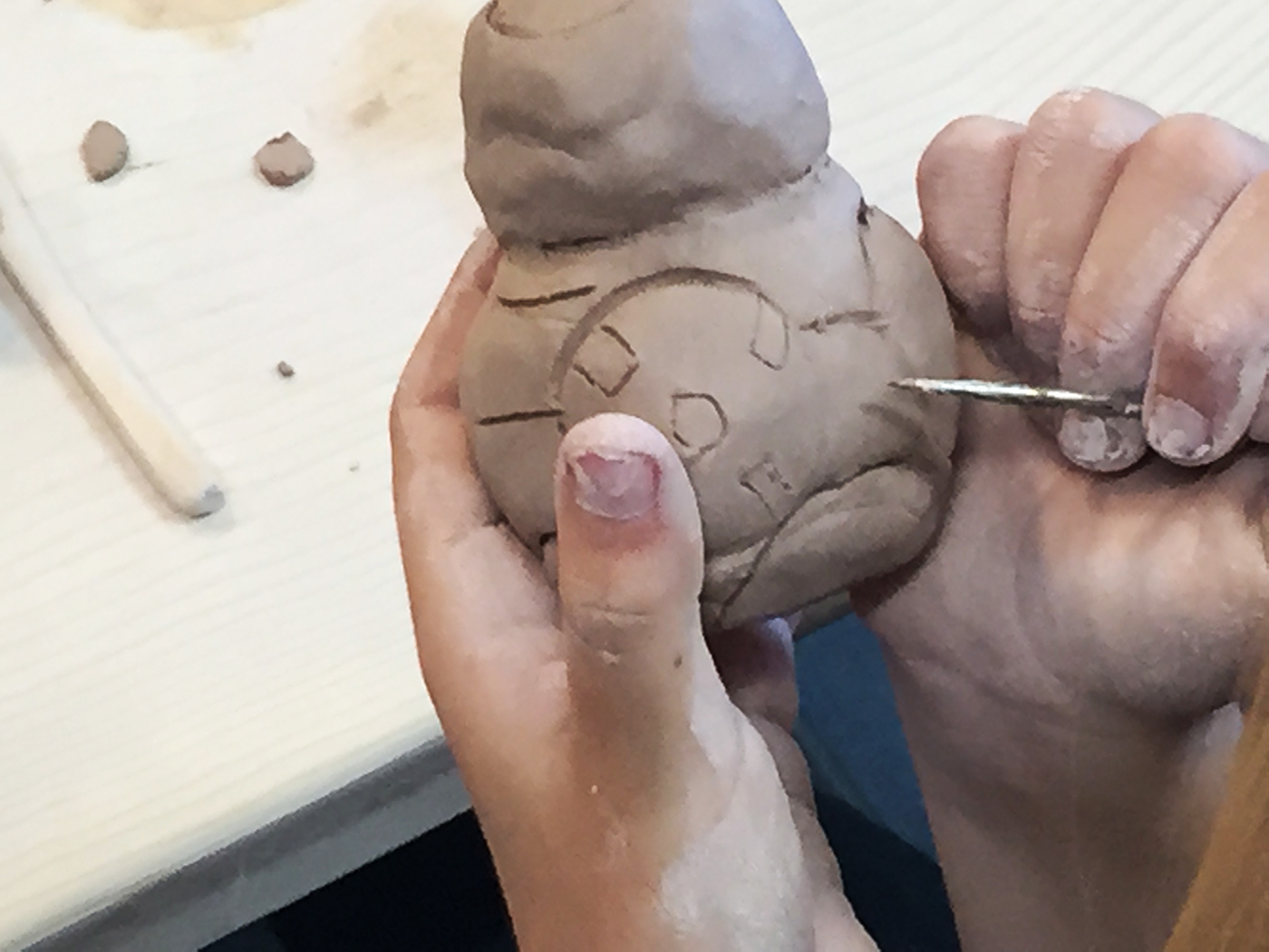Clay sculptures drawing