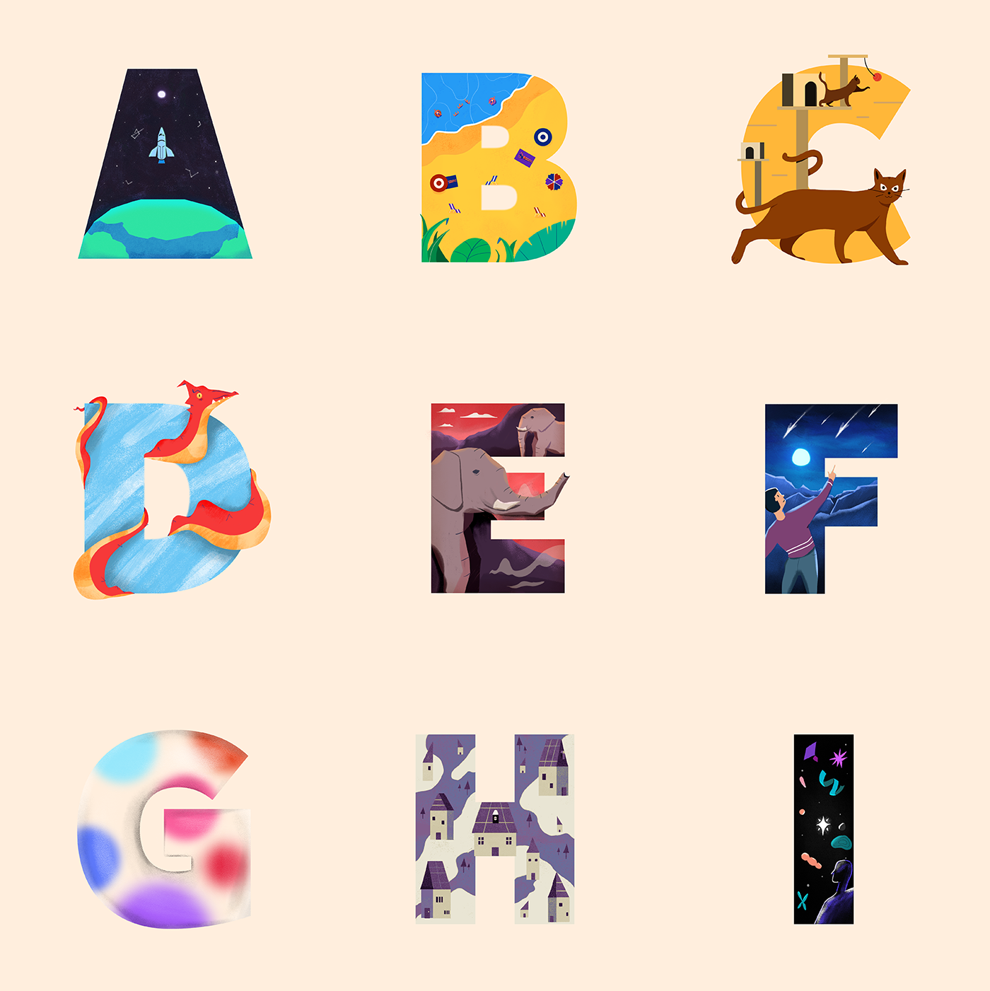 36 days of type alphabet Graphic Illustraion  ILLUSTRATION  photoshop type vector design