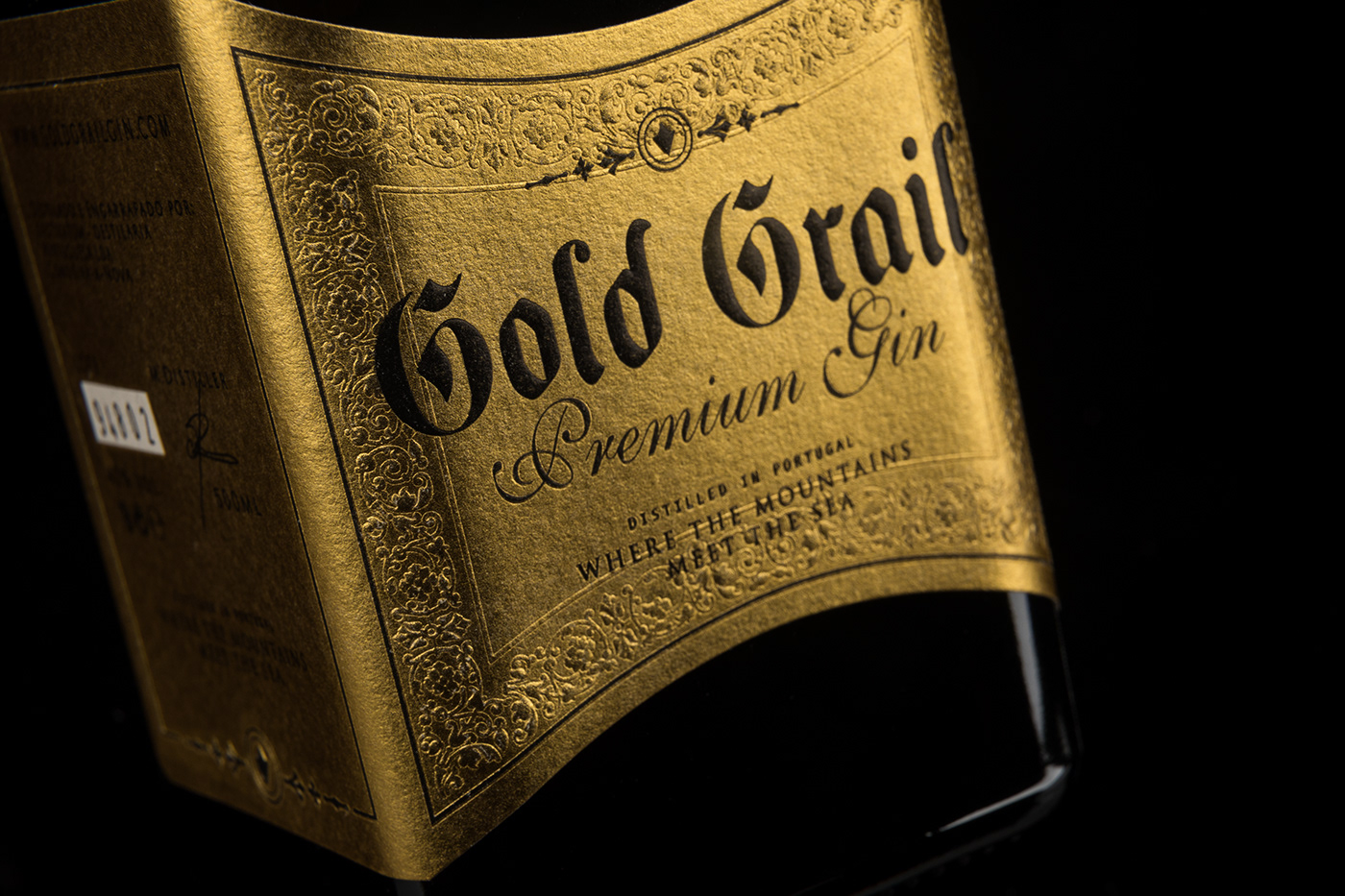 premium gin Spirits Packaging branding  craft gold