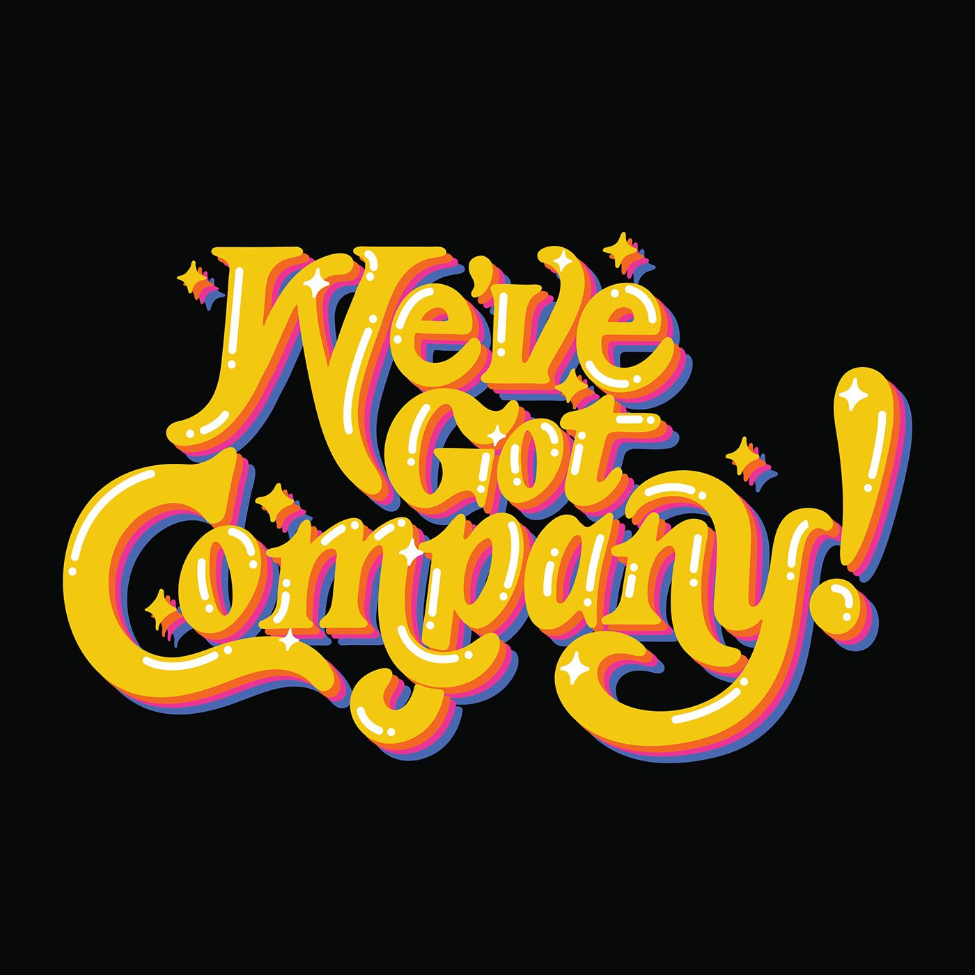 amazon music amazonmusic Comedy show film title lettering tv show tv title design Twitch typography   we've got company