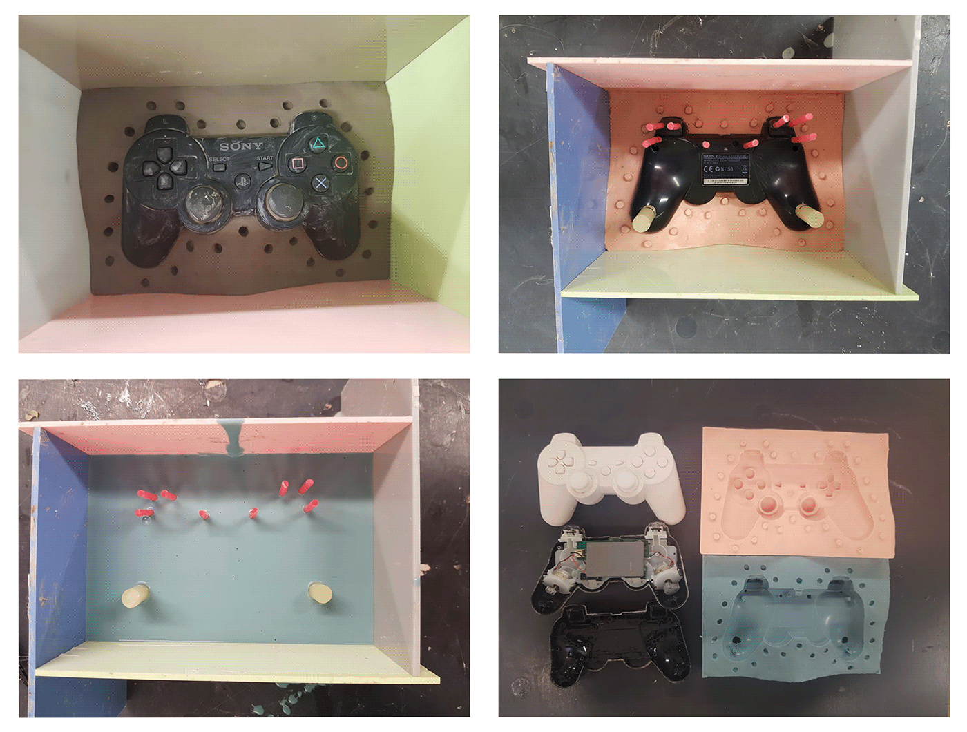 casting fingerprint Gaming Immersion neon Photography  playstation ps3 ps3 controller resin