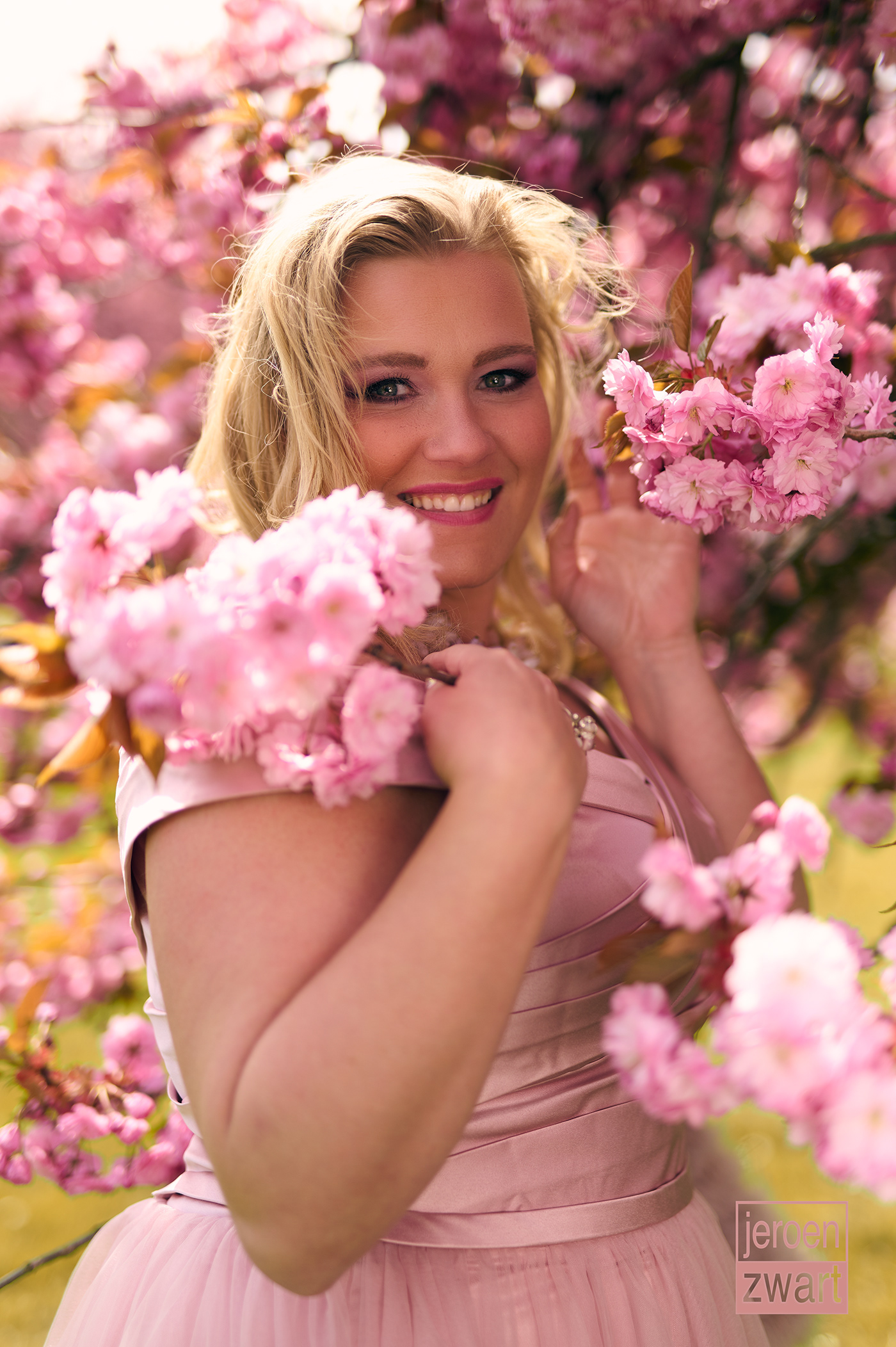 blonde blossem dress pink sunshine sweet